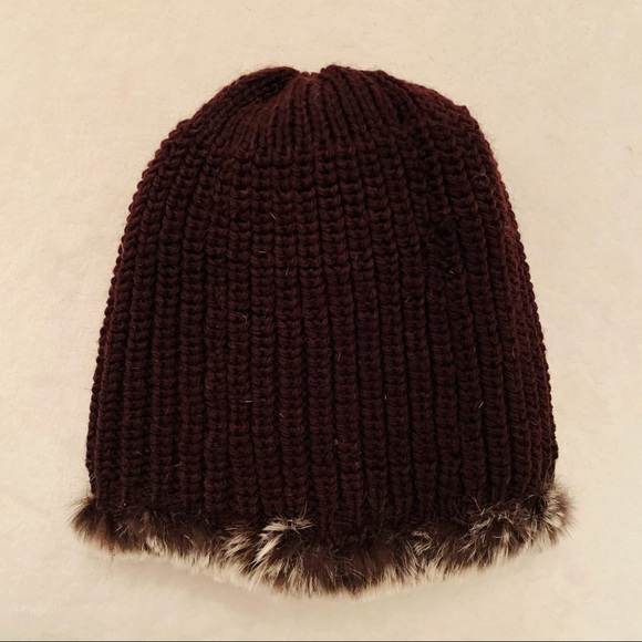 100% FUR TOUQUE GENUINE REX RABBIT FUR IN WINTER COCOA - Picture 2 of 6